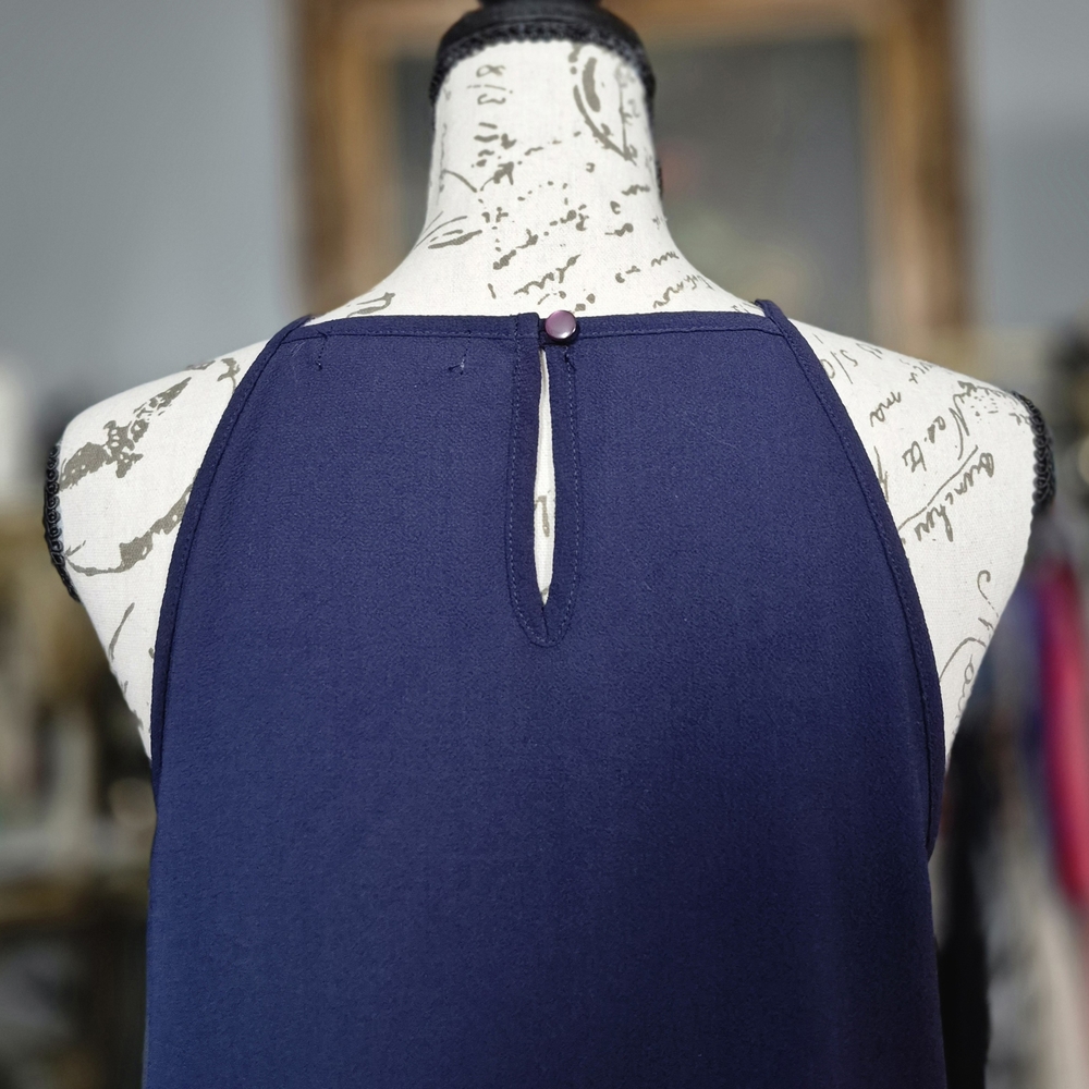 Monteau Navy Blue Camisole with Crisscross Neckline Medium - Picture 5 of 7